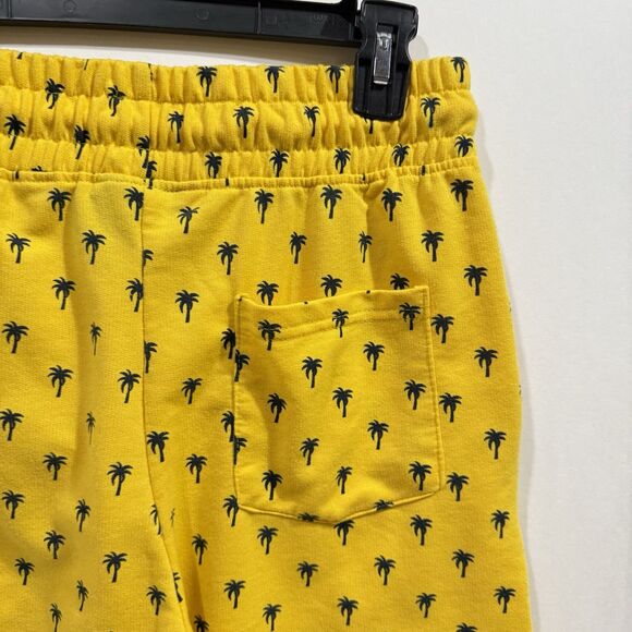 Men's French Terry Pocket Sweat Shorts Small Yellow - Picture 5 of 16